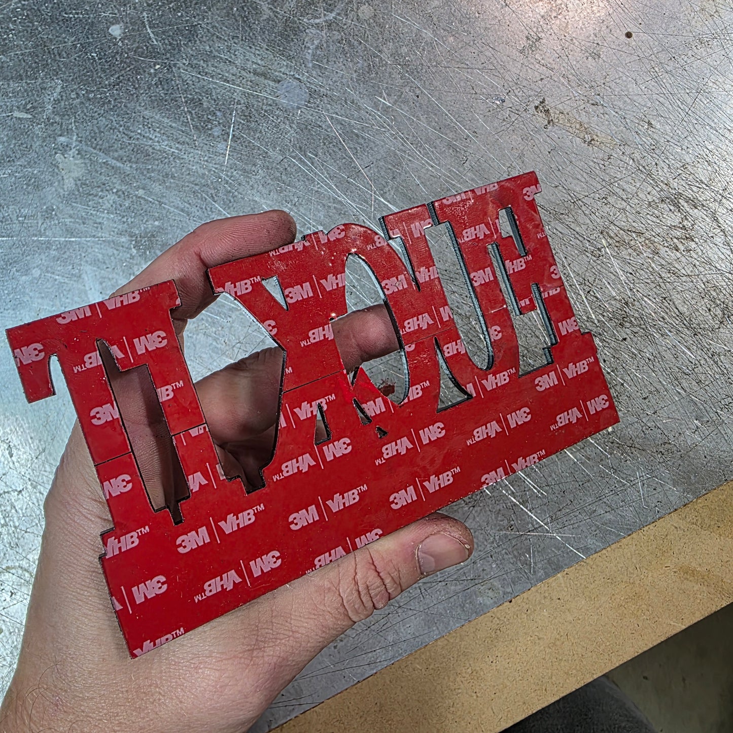 Fuck It Edition (Style 2) Vehicle Emblem – UV-Resistant Cast Acrylic (5", 6", 7" Wide & 1/8" Thick) w/ 3M VHB & Lifetime Warranty