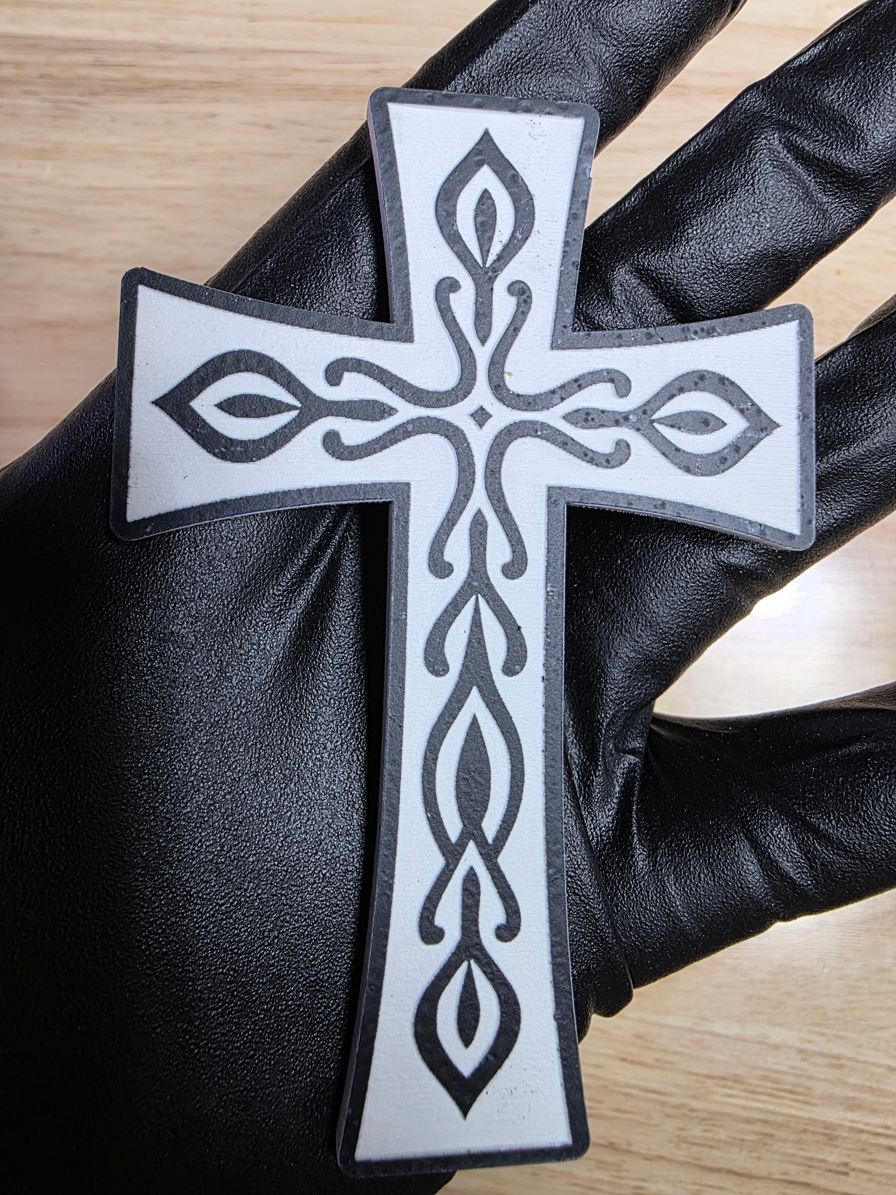 βοΈ 4" Cross Emblem v4 β Black & White | 3M VHB Backed