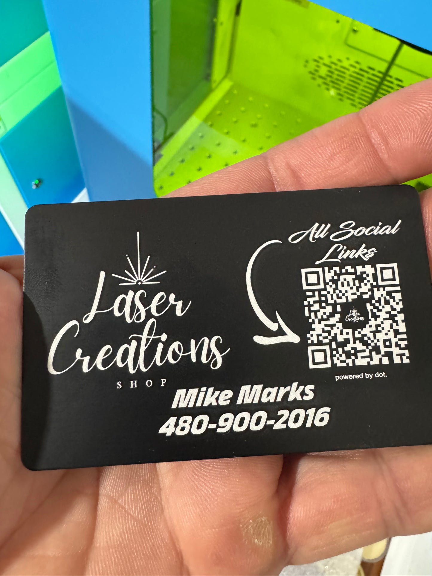 (Qty 10) Black Anodized Aluminum Business Cards (High Thickness)