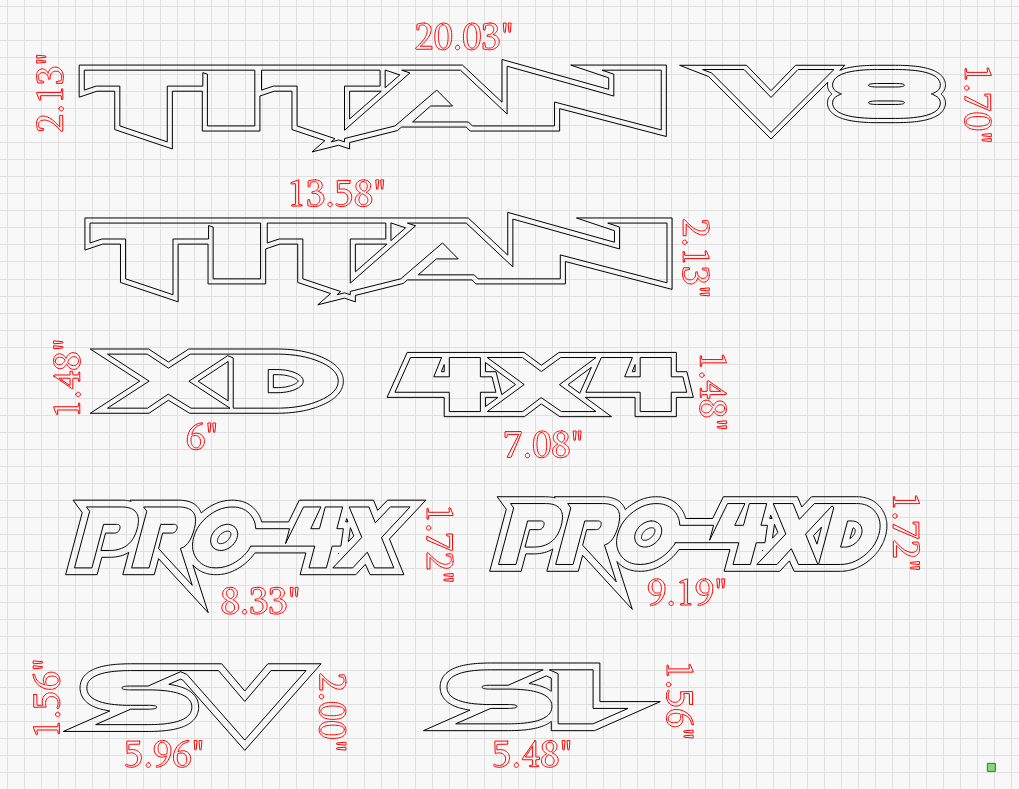 Blacked Out TITAN Emblem Set