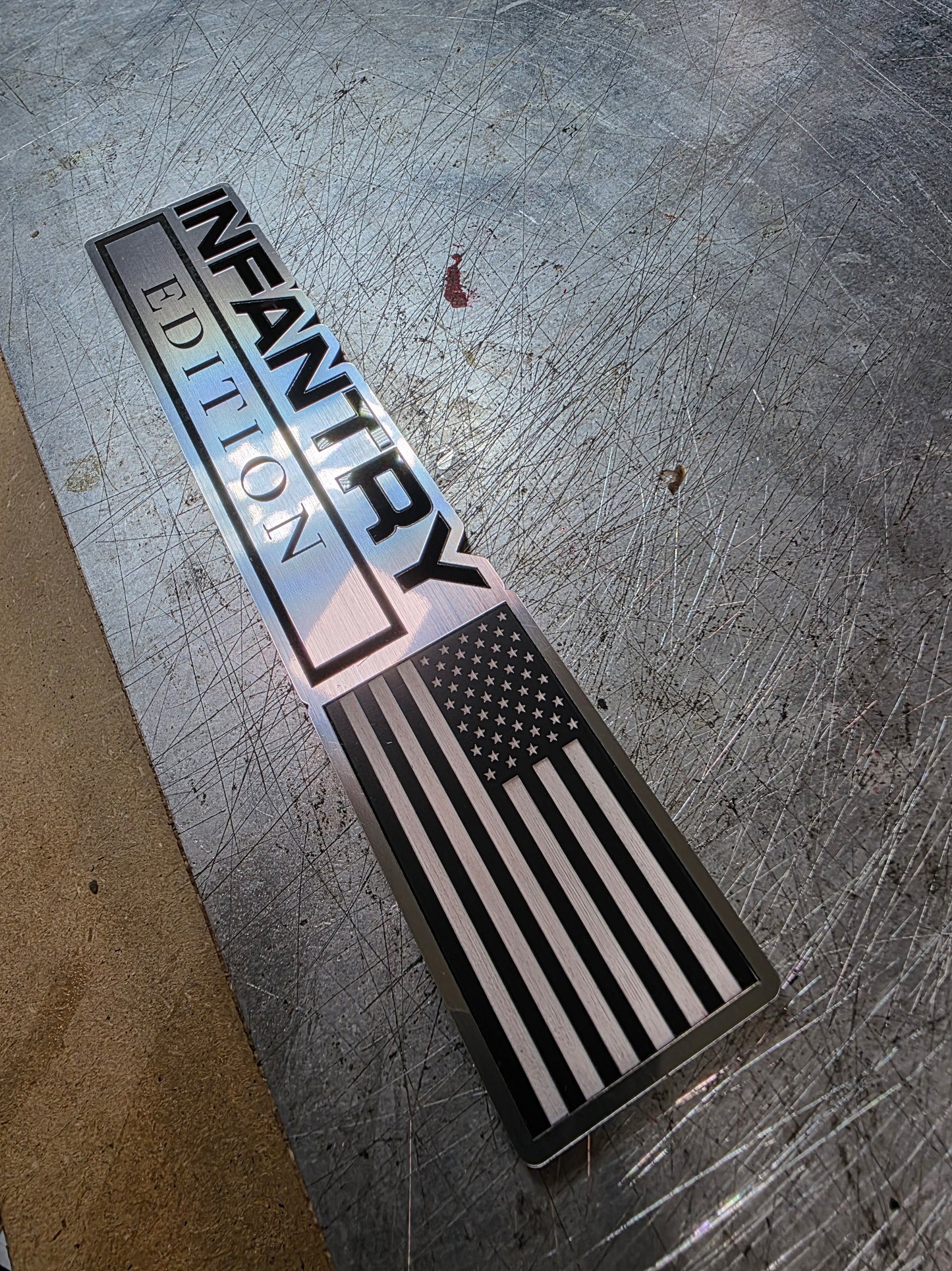 Infantry Edition Car Emblem – UV-Resistant Acrylic Badge | 5″, 6″, 7″ | 3M VHB Adhesive | Lifetime Warranty