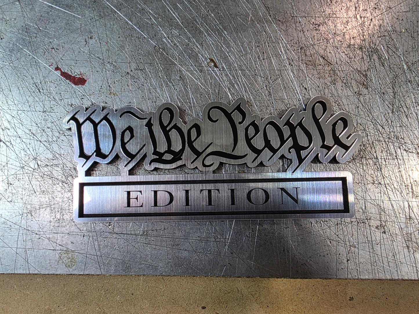 “We The People” Edition Car Emblem – UV-Resistant Acrylic | 5″ | 6″ | 7″ | 3M VHB Adhesive | Lifetime Warranty
