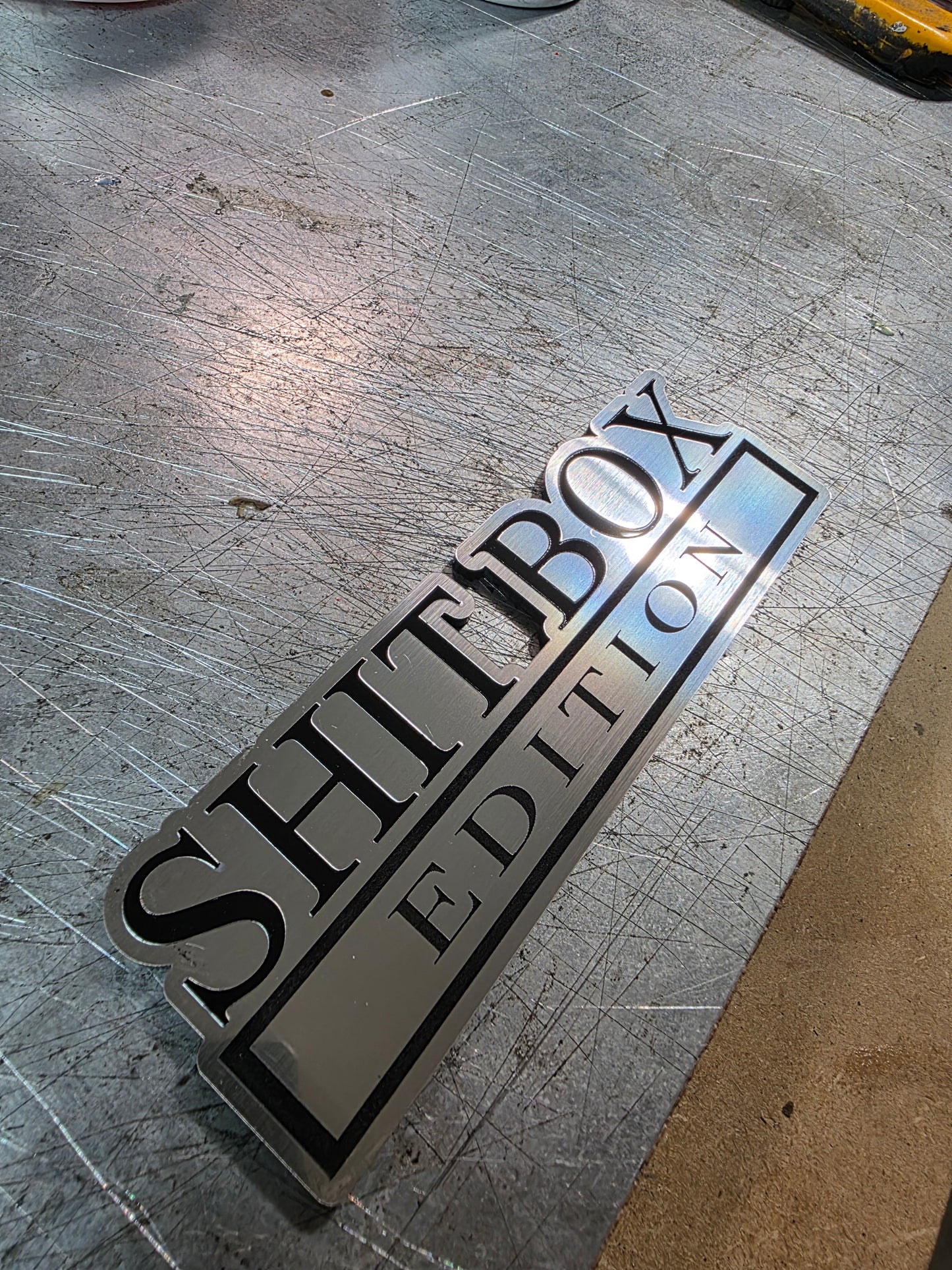 Shitbox Edition Car Emblem – UV-Resistant Acrylic Vehicle Badge | 5″, 6″, 7″ | 3M VHB Adhesive | Lifetime Warranty