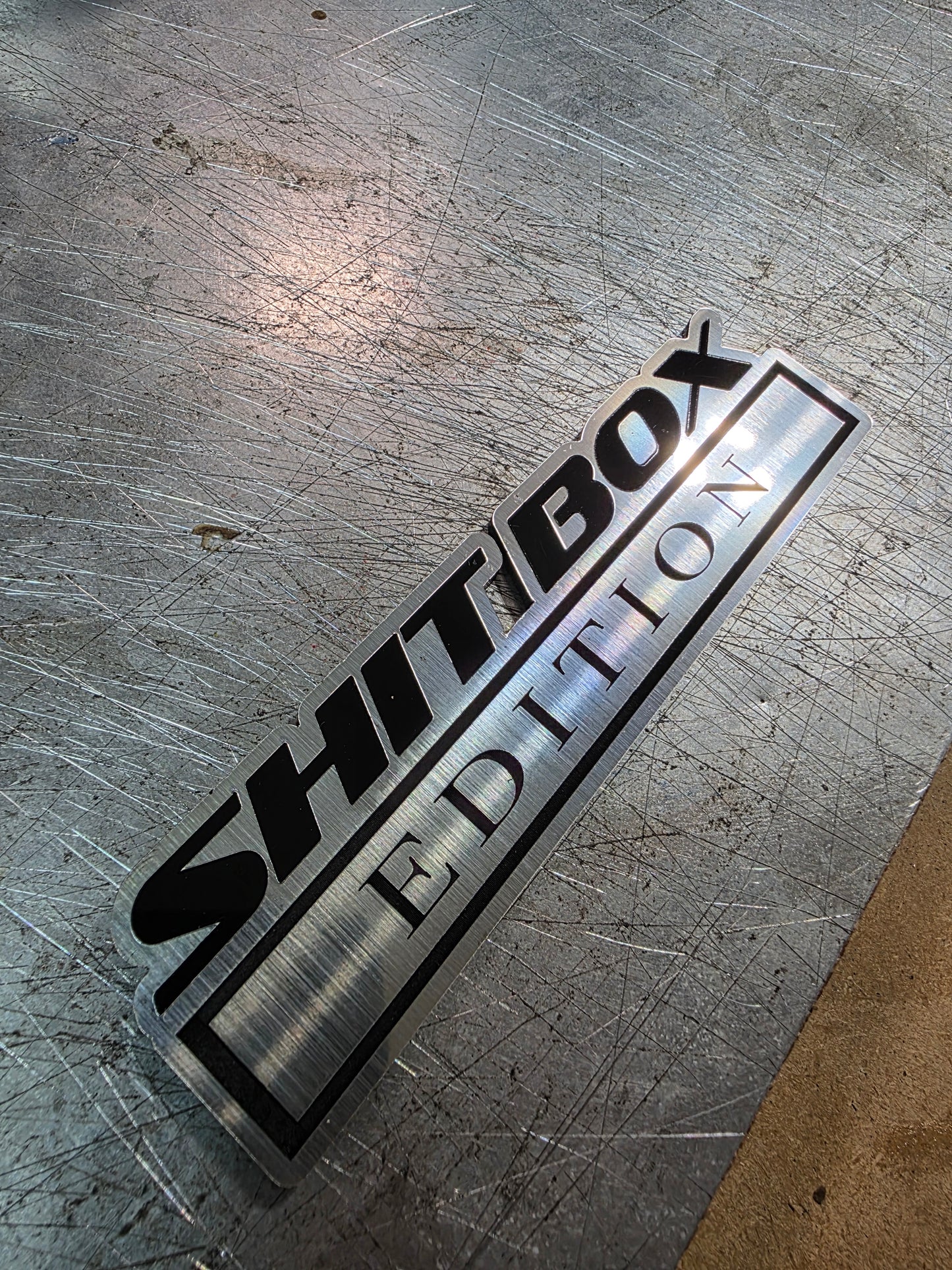 Shitbox Edition Car Emblem V2 – UV-Resistant Acrylic Vehicle Badge | 5″, 6″, 7″ | 3M VHB Adhesive | Lifetime Warranty (Copy)