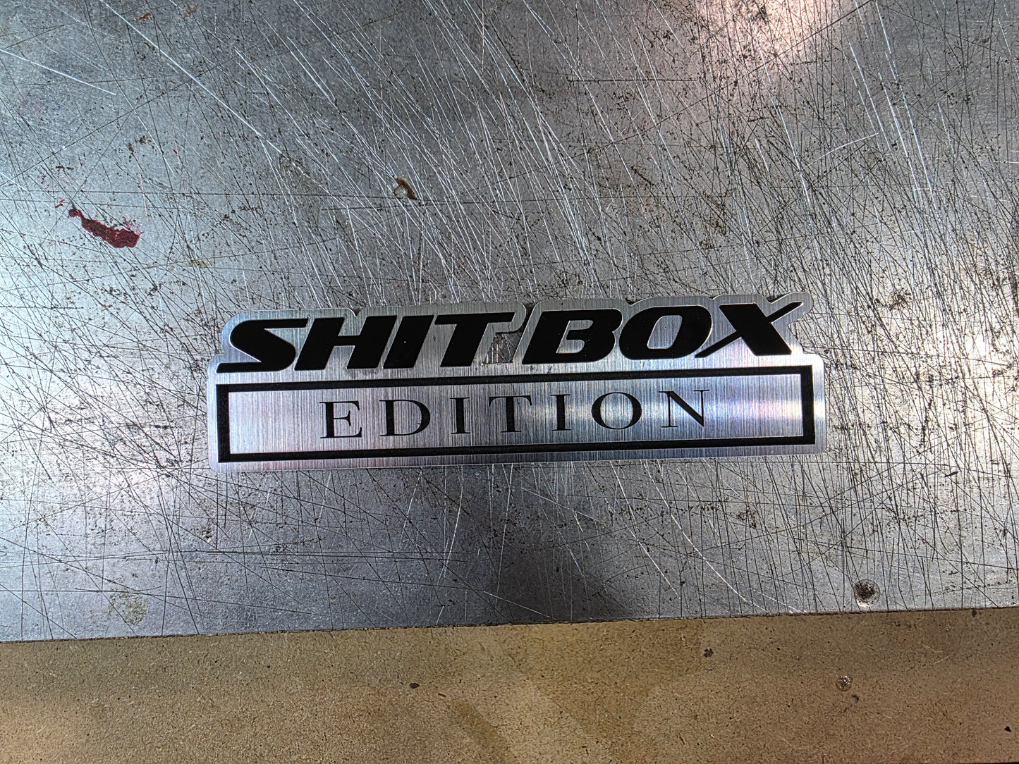 Shitbox Edition Car Emblem V2 – UV-Resistant Acrylic Vehicle Badge | 5″, 6″, 7″ | 3M VHB Adhesive | Lifetime Warranty (Copy)