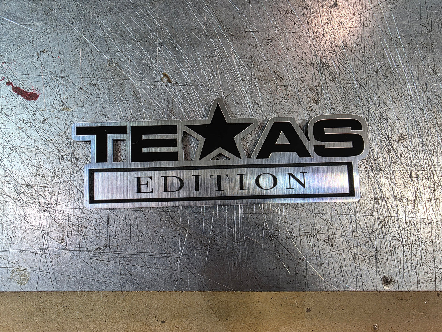 Texas Edition Car Emblem Badge – Custom Star Color | UV-Resistant Acrylic | 5″, 6″, 7″ | 3M VHB Adhesive | Lifetime Warranty