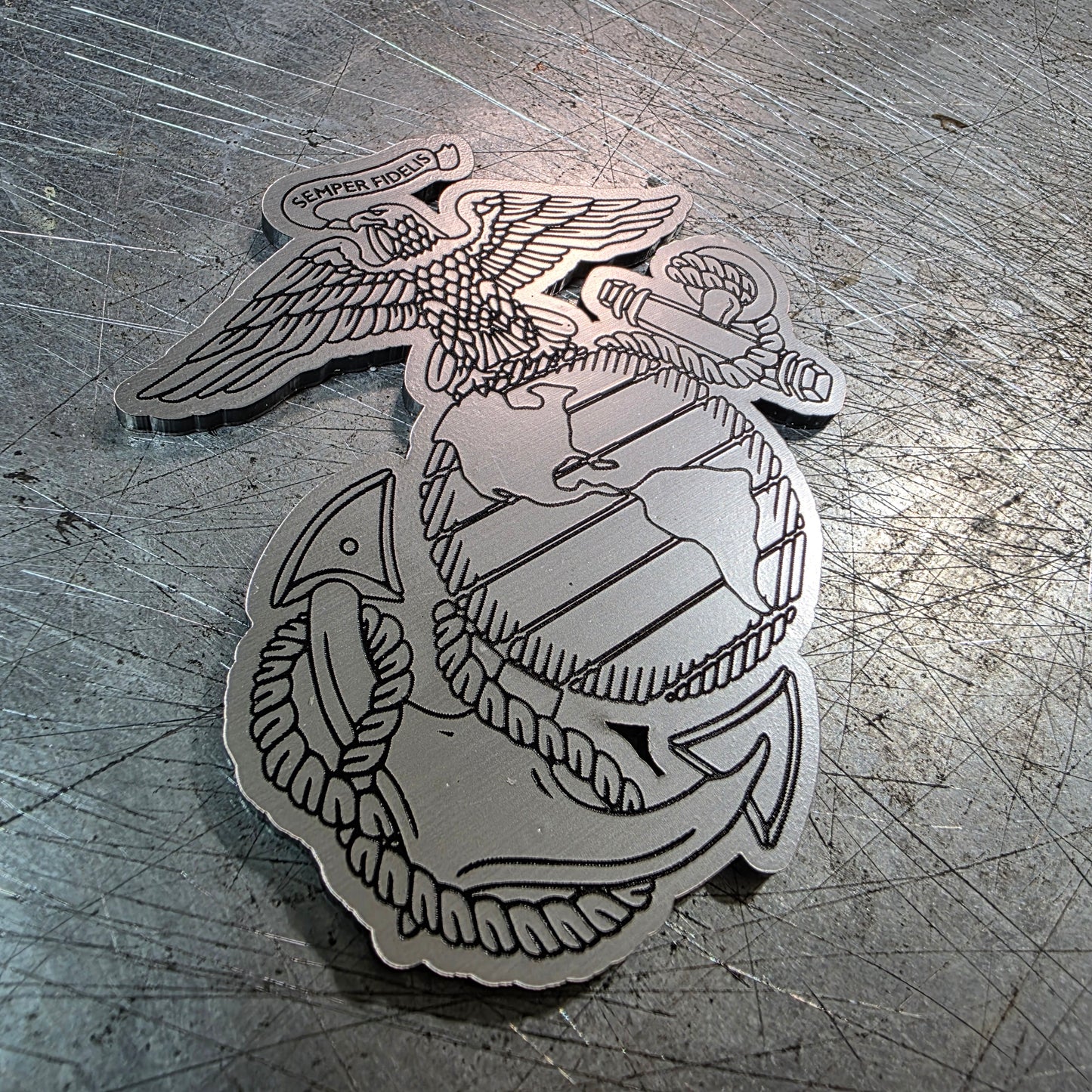 United States Marines EGA Logo Vehicle Emblem – UV-Resistant Cast Acrylic (5", 6", 7" Tall & 1/8" Thick) w/ 3M VHB & Lifetime Warranty