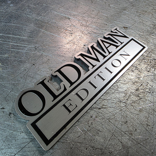 Old Man Edition (Style 2) Vehicle Emblem – UV Resistant Cast Acrylic (5", 6", 7") | 1/8" Thick | w/ 3M VHB Adhesive (Copy)