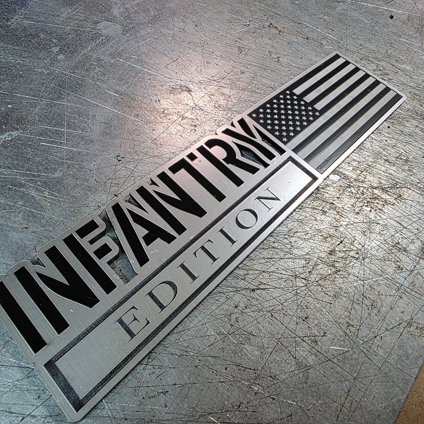 Infantry Edition Vehicle Emblem – UV-Resistant Cast Acrylic (5", 6", 7" Wide & 1/8" Thick) w/ 3M VHB & Lifetime Warranty