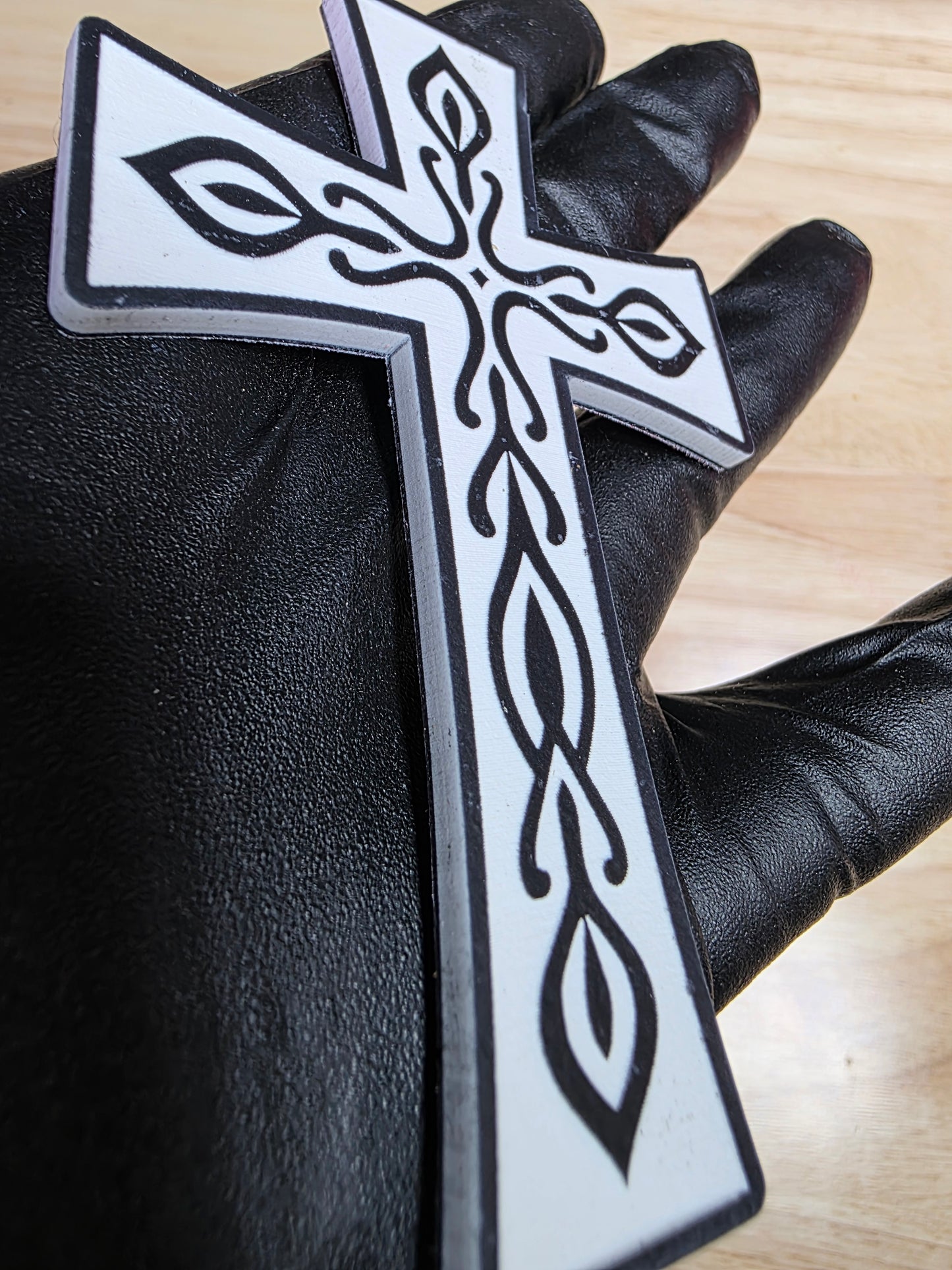 ✝️ 4" Cross Emblem v4 – Black & White | 3M VHB Backed