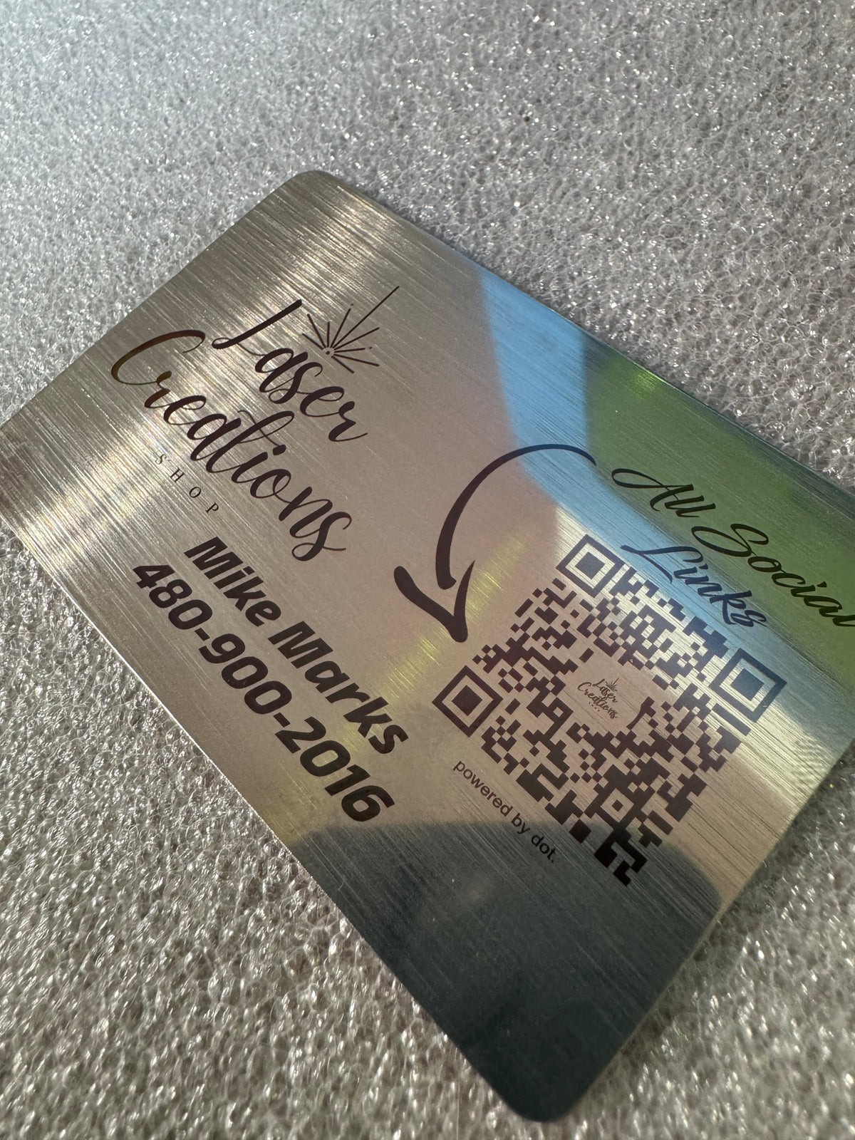 (Qty 10) 304 Stainless Steel Business Cards (Medium Thickness)