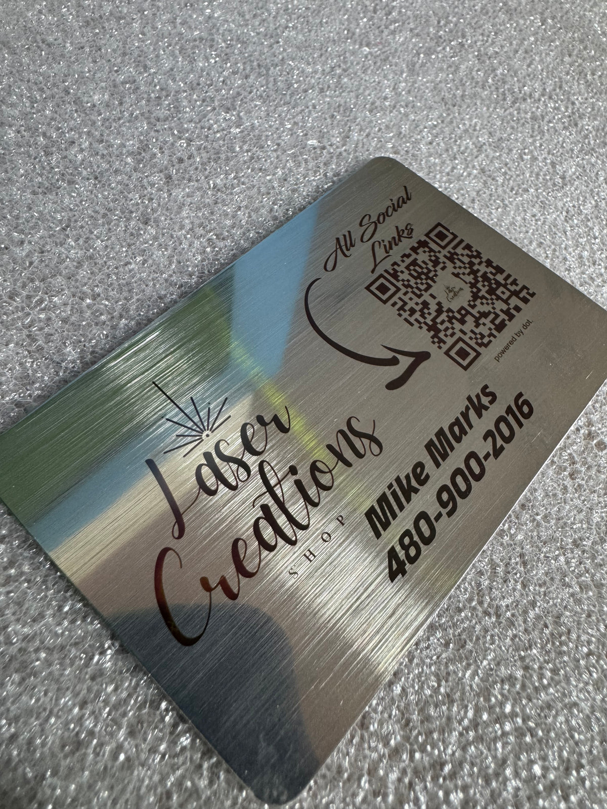 (Qty 10) 304 Stainless Steel Business Cards (Medium Thickness)