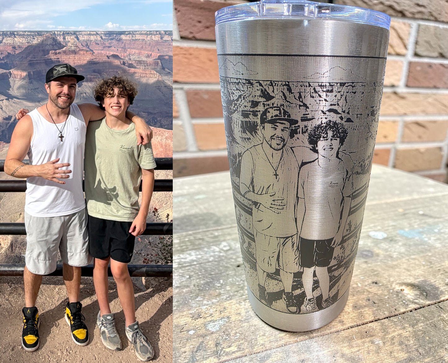 Custom Photo Engraved 20oz Tumbler