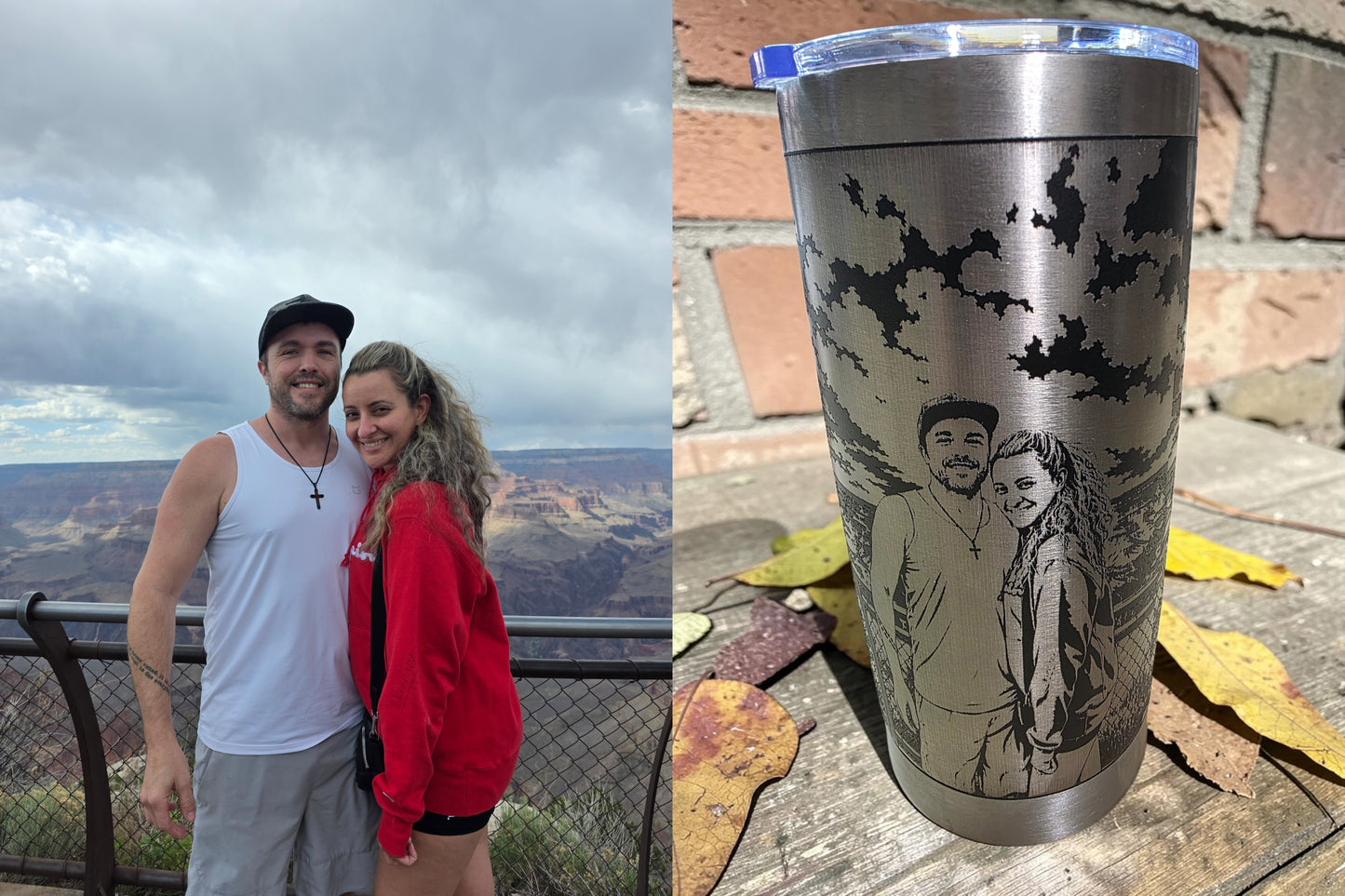 Custom Photo Engraved 20oz Tumbler
