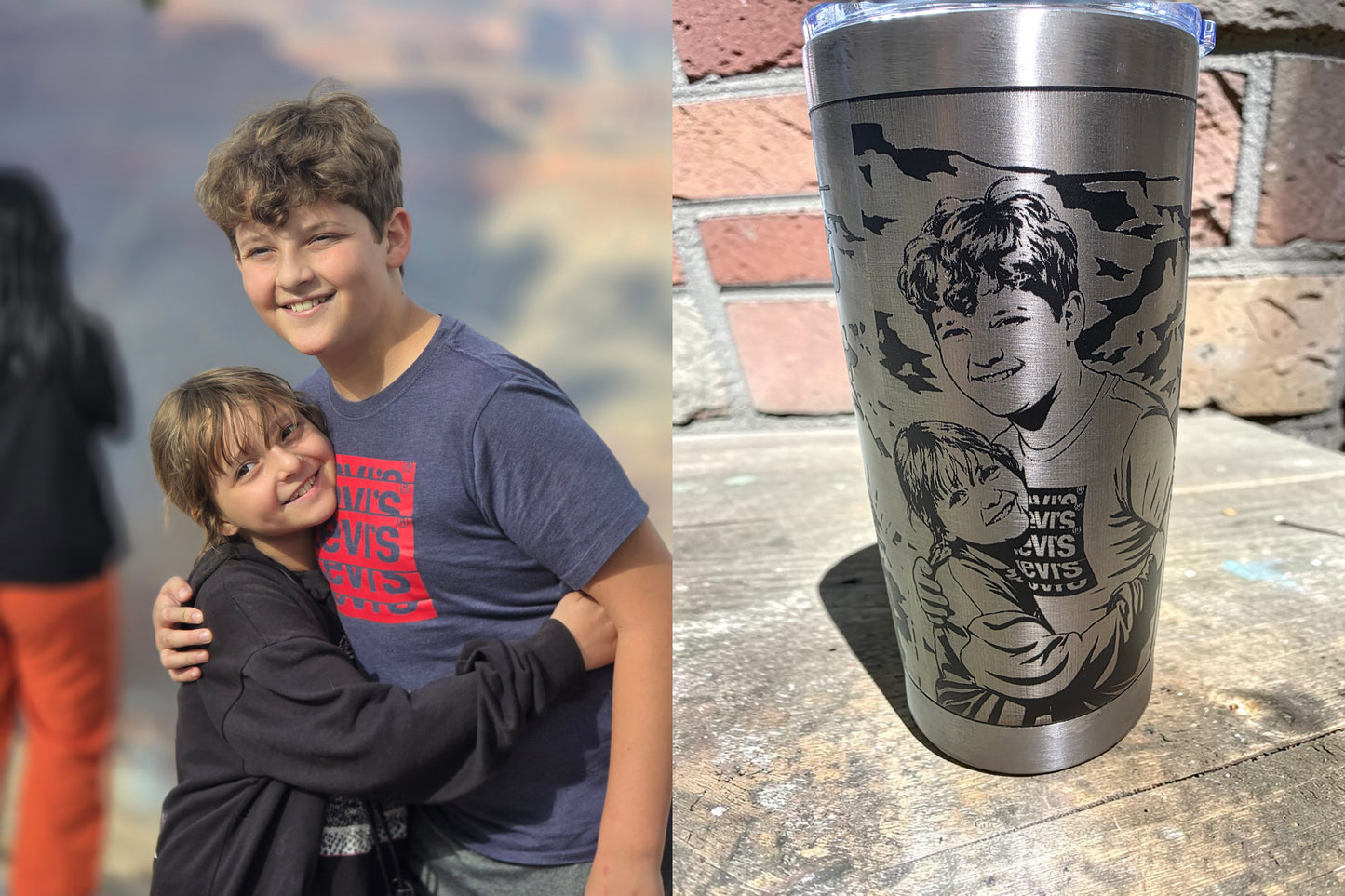 Custom Photo Engraved 20oz Tumbler